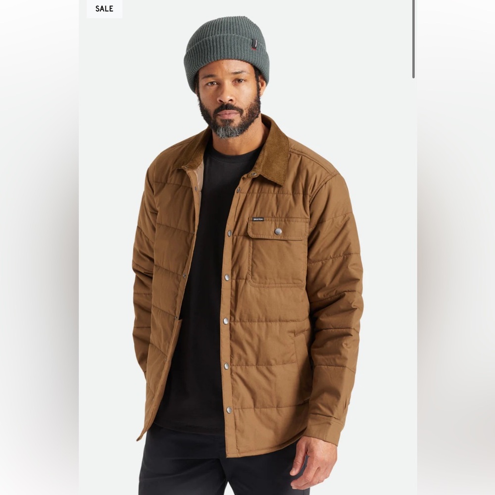 Brixton Brown Quilted Lightweight Shirt Jacket